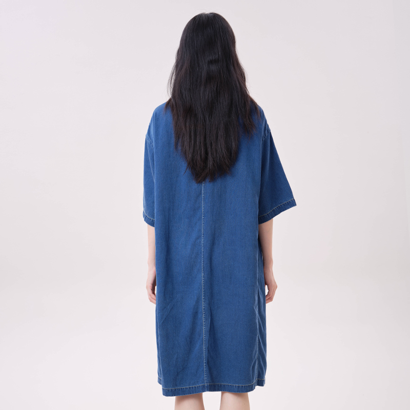MOVEUP Lyocell Denim Elbise Po - Midi Dress incelemesi ve fiyatı