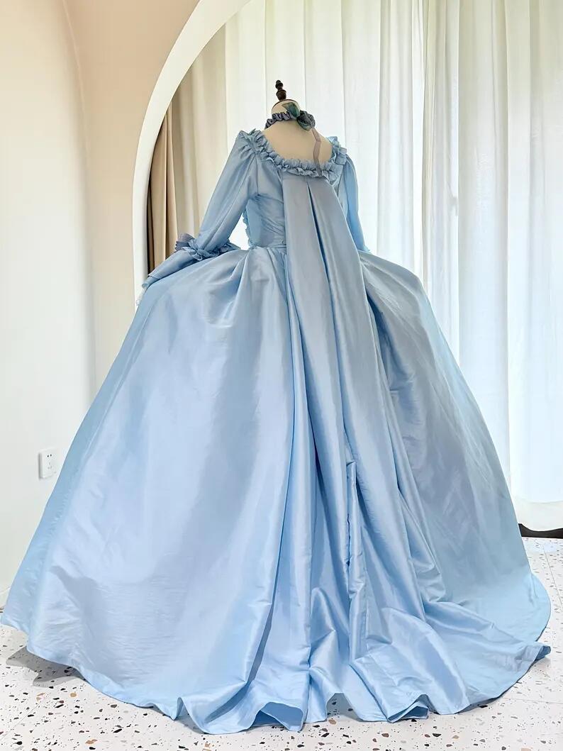 18. Yüzyıl Rokoko Mavi Fransız - Evening Gown incelemesi ve fiyatı