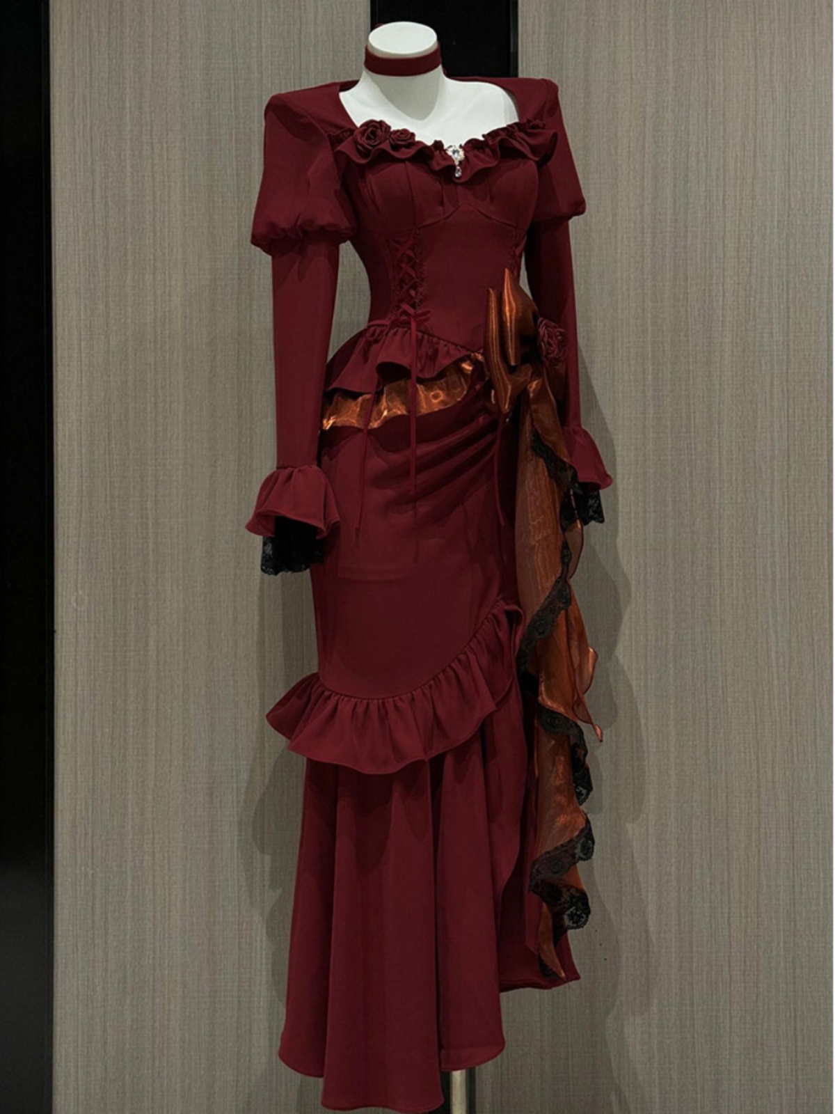 Bahar Kırmızı Vintage Elbise K - Women'S Red Formal Wear incelemesi ve fiyatı