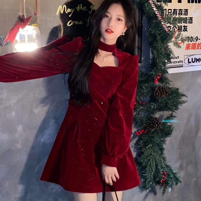 Ince köpüklü kadife elbise kad - Women'S Red Formal Wear incelemesi ve fiyatı